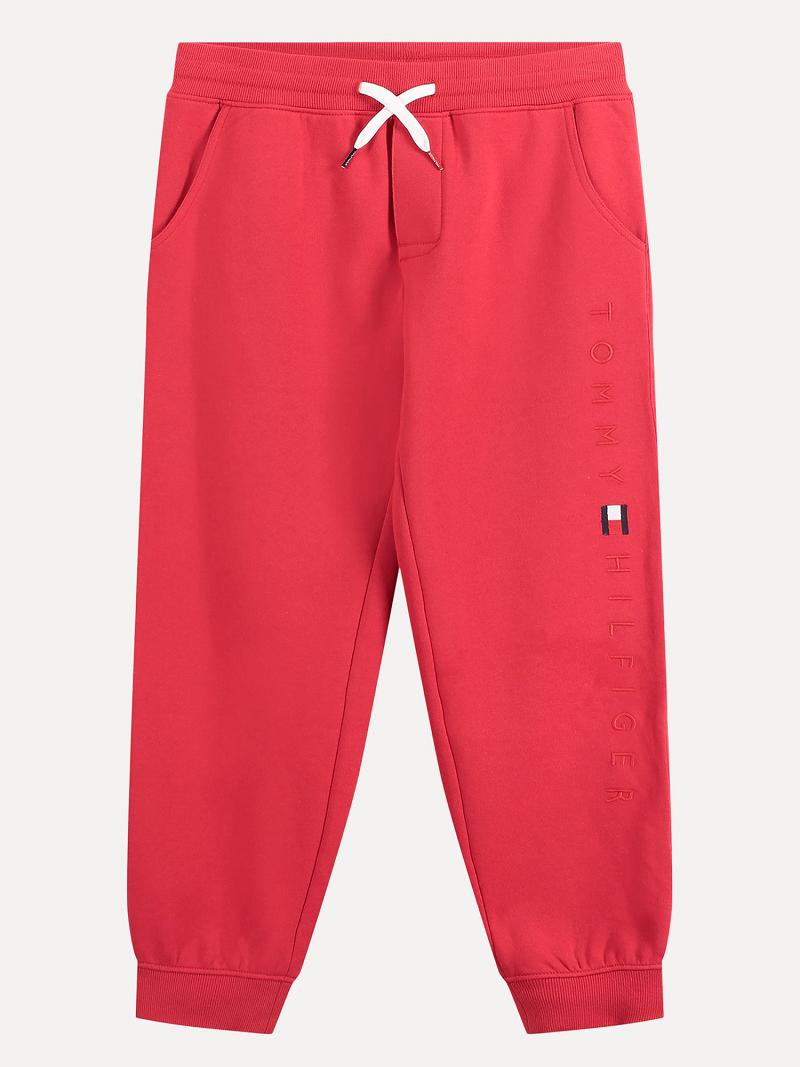 Pantalones Deportivos Tommy Hilfiger Little Logo Rojos | MX_B2124