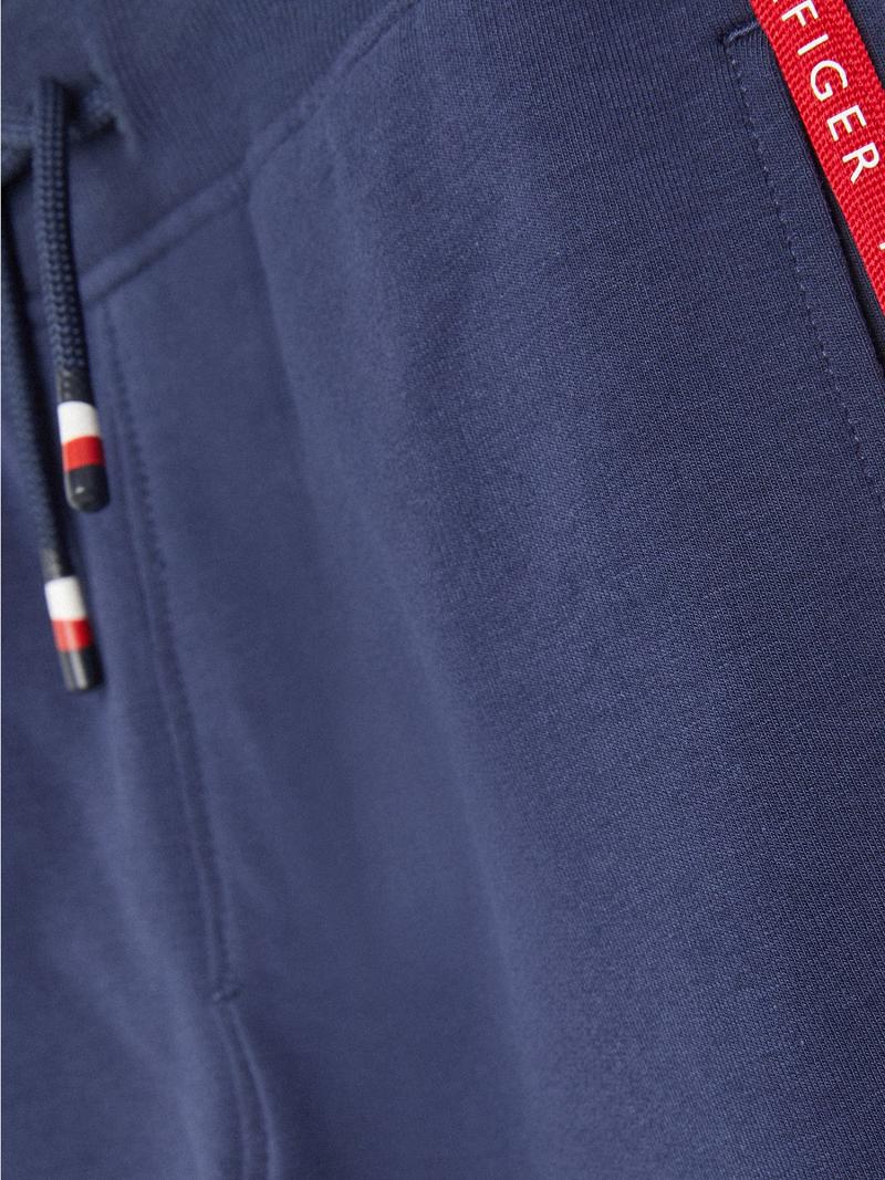 Pantalones Deportivos Tommy Hilfiger Logo Stripe Azul Marino | MX_B2126