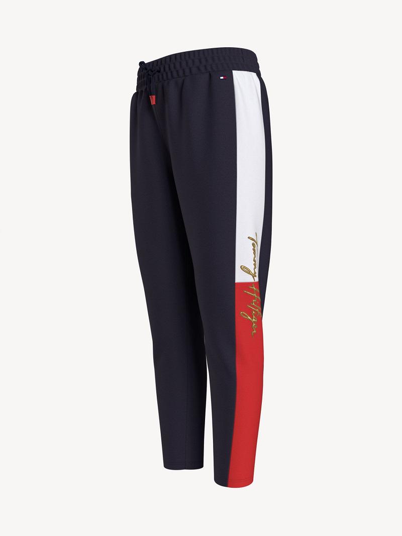 Pantalones Deportivos Tommy Hilfiger Logo Negros | MX_G1180