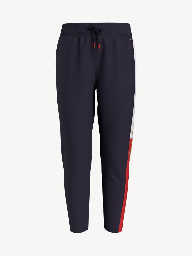 Pantalones Deportivos Tommy Hilfiger Logo Negros | MX_G1180