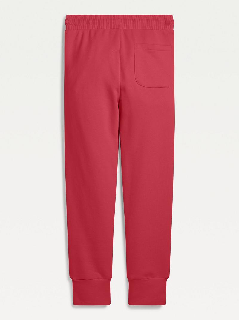 Pantalones Deportivos Tommy Hilfiger Organic Algodon Pastel Rojos | MX_G1181