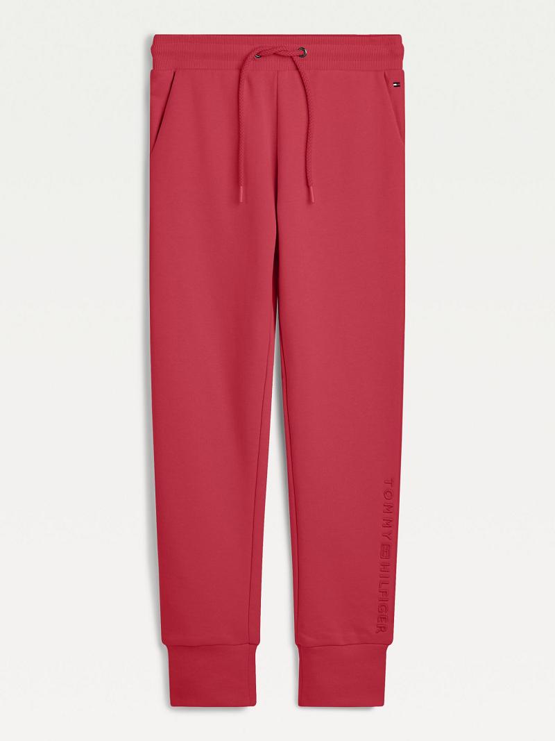 Pantalones Deportivos Tommy Hilfiger Organic Algodon Pastel Rojos | MX_G1181