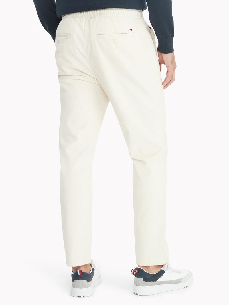 Pantalones Jogger Tommy Hilfiger Essential corduroy Negros Blancos | MX_M31345