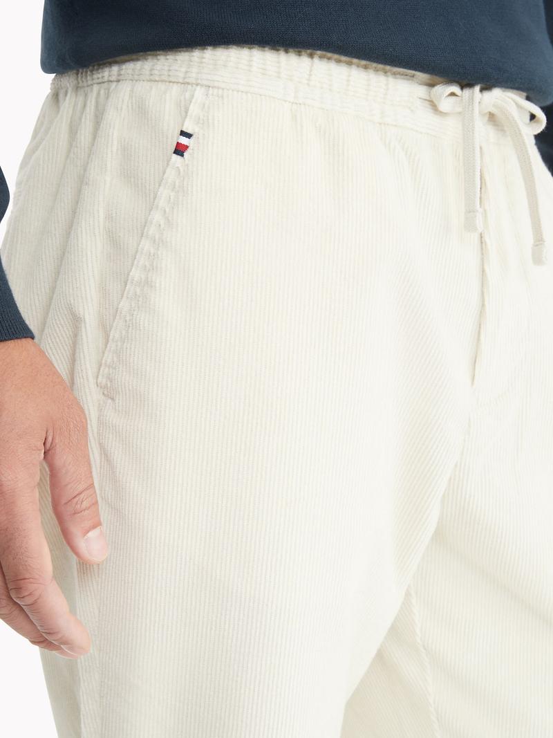 Pantalones Jogger Tommy Hilfiger Essential corduroy Negros Blancos | MX_M31345