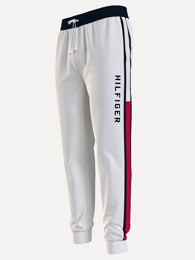 Pantalones Jogger Tommy Hilfiger Essential Logo Blancos | MX_M31347