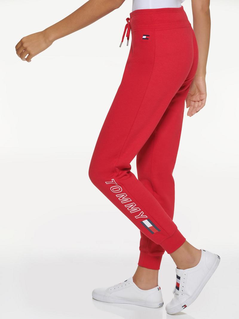 Pantalones Jogger Tommy Hilfiger Essential Estampados Logo Rojos | MX_W21214