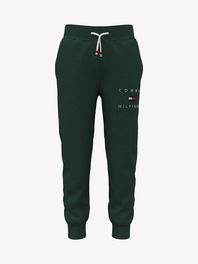 Pantalones Jogger Tommy Hilfiger Logo Turquesa | MX_B2056