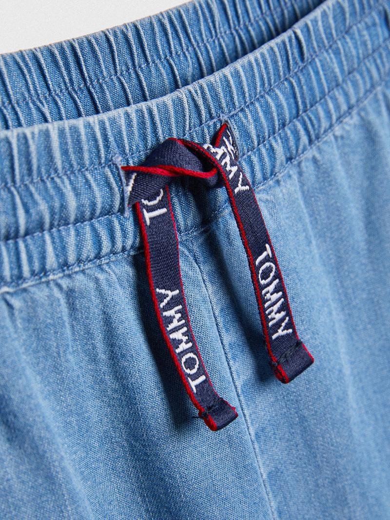 Pantalones Tommy Hilfiger Chambray Drawstring Pant Azules | MX_G1285