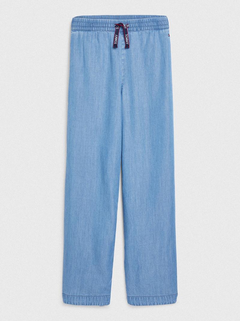 Pantalones Tommy Hilfiger Chambray Drawstring Pant Azules | MX_G1285