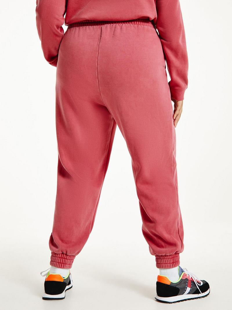 Pantalones Tommy Hilfiger Curve Organic Algodon Collegiate Sweatpant Rojos | MX_W21234