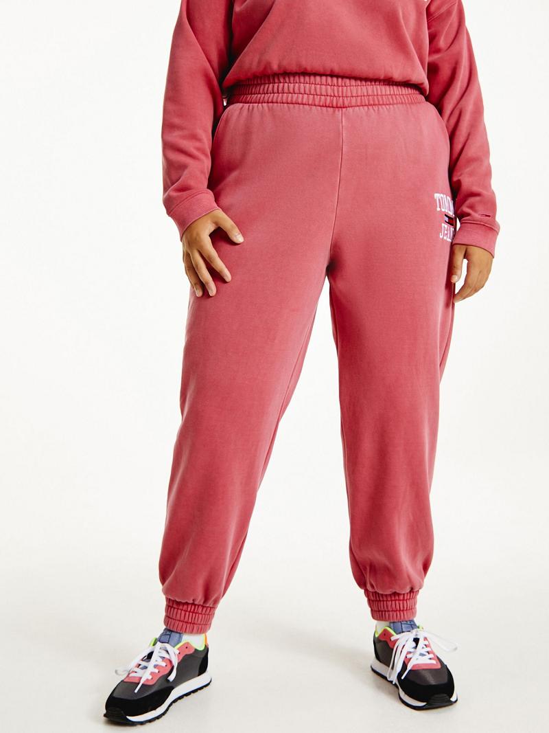 Pantalones Tommy Hilfiger Curve Organic Algodon Collegiate Sweatpant Rojos | MX_W21234