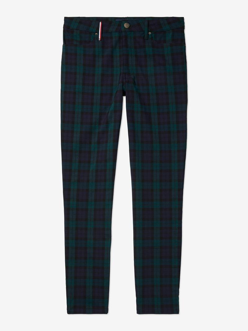 Pantalones Tommy Hilfiger Essential Plaid Azul Marino | MX_W21241