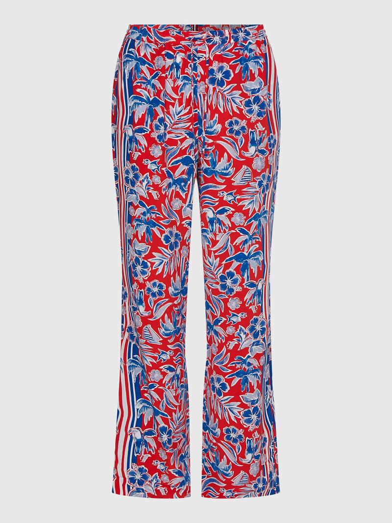 Pantalones Tommy Hilfiger Floral Anchos-Leg Multicolor | MX_W21244