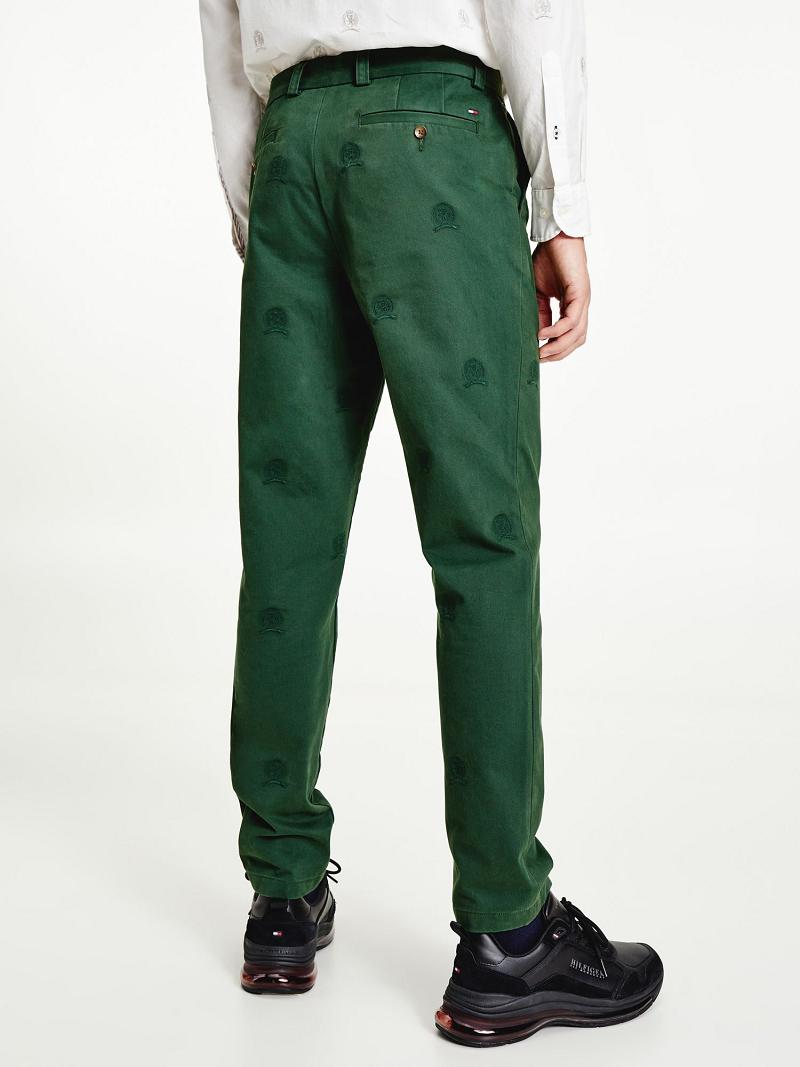 Pantalones Tommy Hilfiger Icon Crest Verdes | MX_M31322