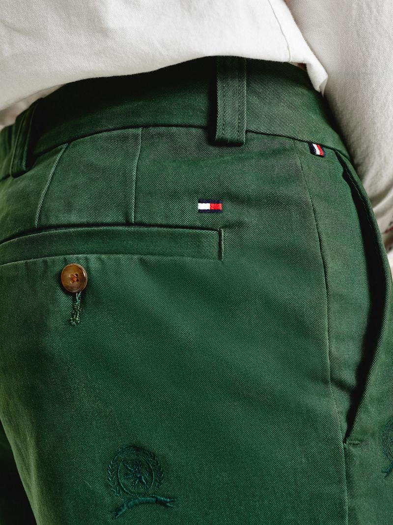 Pantalones Tommy Hilfiger Icon Crest Verdes | MX_M31322