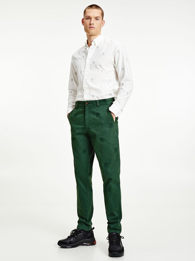 Pantalones Tommy Hilfiger Icon Crest Verdes | MX_M31322