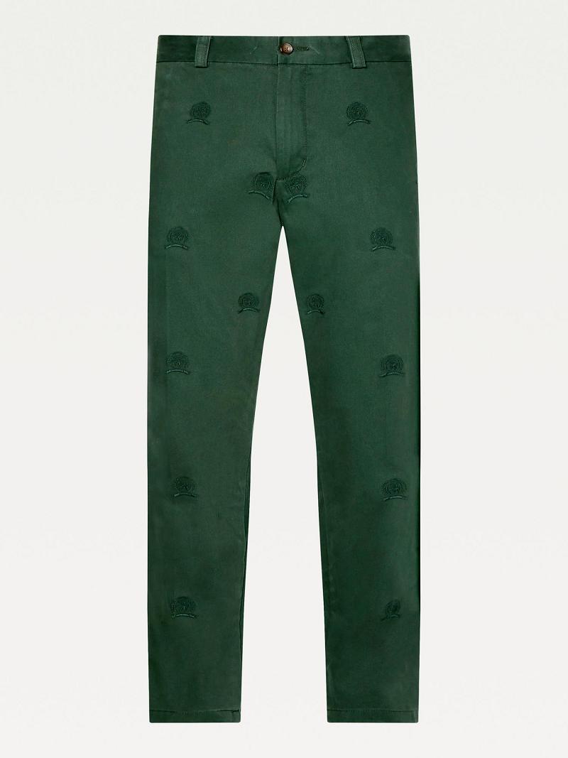 Pantalones Tommy Hilfiger Icon Crest Verdes | MX_M31322