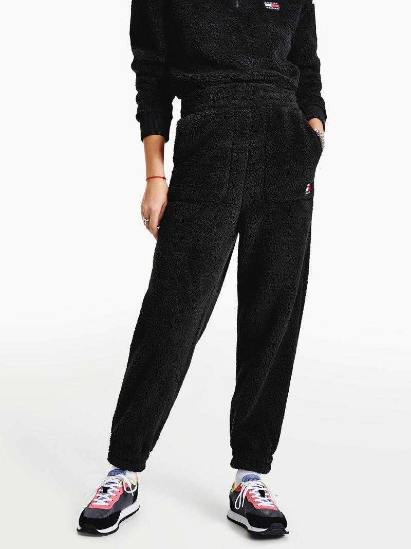 Pantalones Tommy Hilfiger Recycled Fleece Sweatpant Negros | MX_W21248