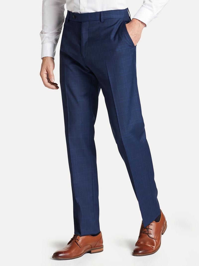 Pantalones Tommy Hilfiger Regular fit in plaid Azules | MX_M31326