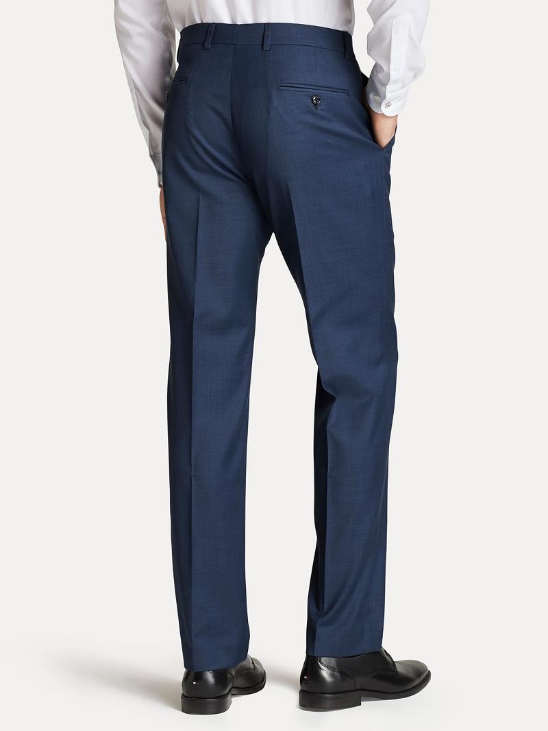 Pantalones Tommy Hilfiger Regular fit in sharkskin Azules | MX_M31327