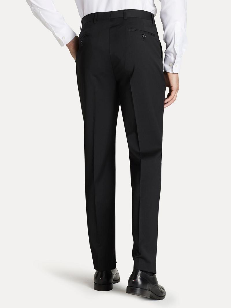 Pantalones Tommy Hilfiger Regular fit in twill Negros | MX_M31330