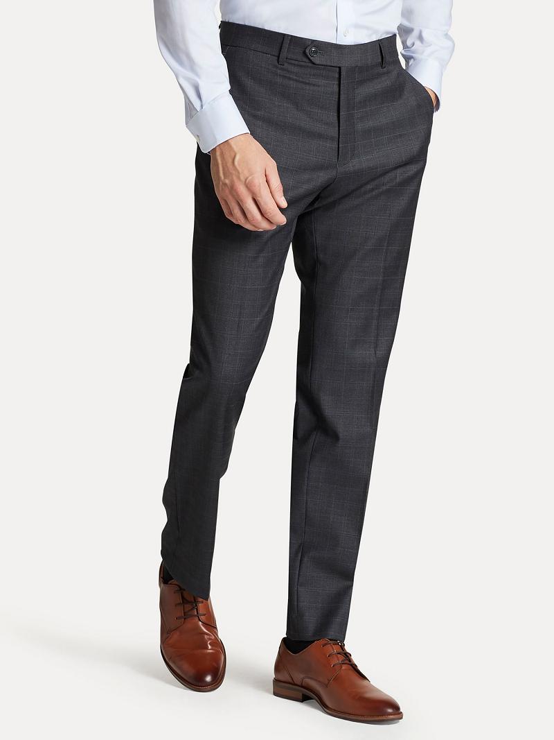 Pantalones Tommy Hilfiger Regular fit in windowpane check Grises | MX_M31331