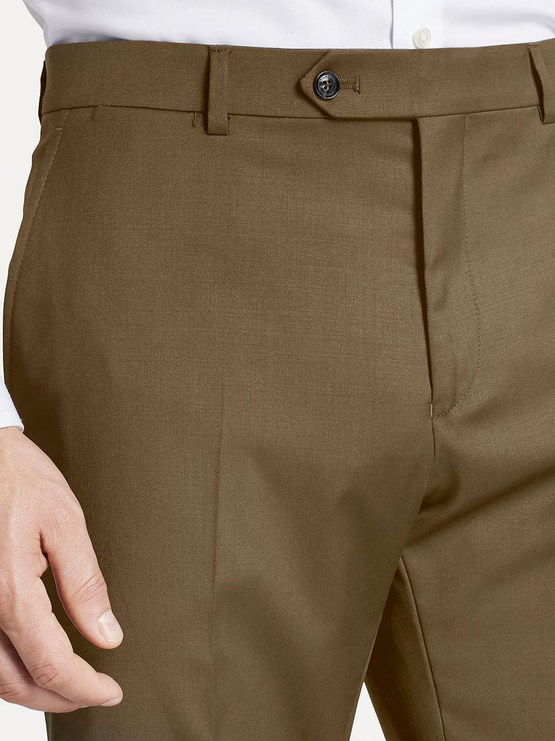 Pantalones Tommy Hilfiger Regular fit tan sharkskin wool Marrom | MX_M31334