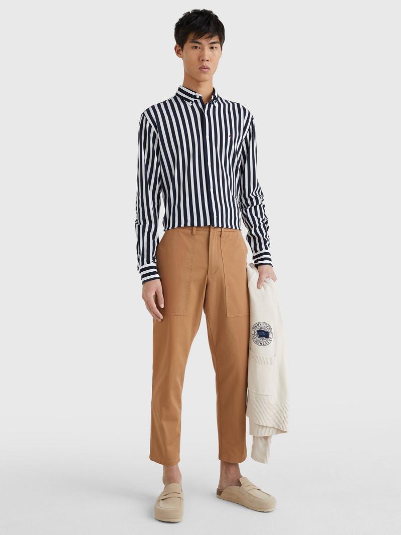 Pantalones Tommy Hilfiger Relaxed fit utility Marrom | MX_M31337