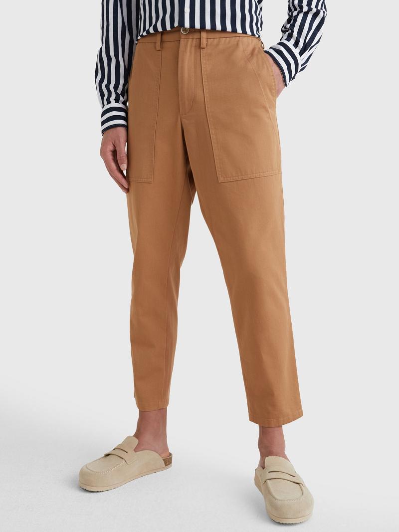 Pantalones Tommy Hilfiger Relaxed fit utility Marrom | MX_M31337