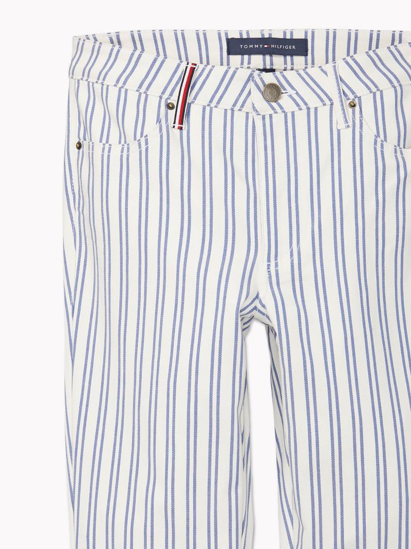 Pantalones Tommy Hilfiger Retro Stripe Blancos | MX_W21251