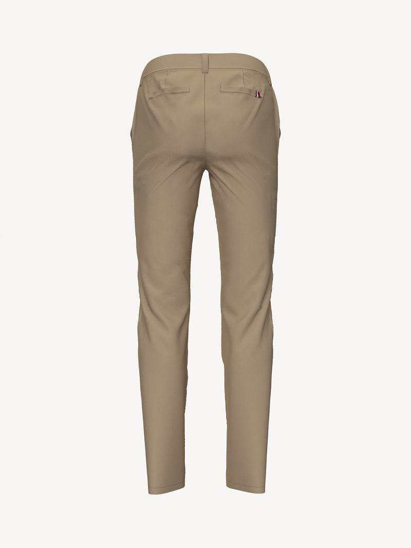 Pantalones Tommy Hilfiger Slim Fit Essential Solid Chino Kaki | MX_W21252