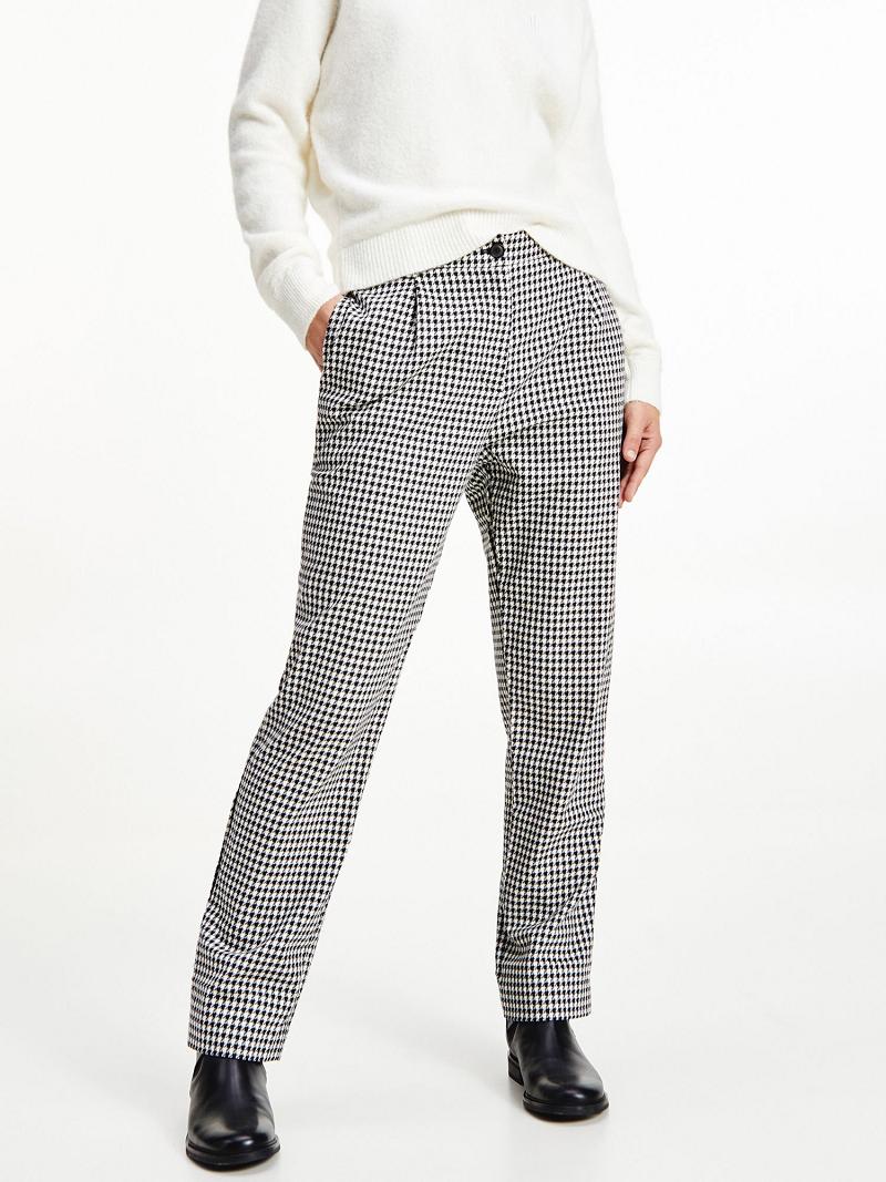 Pantalones Tommy Hilfiger Tapered Houndstooth Negros | MX_W21257