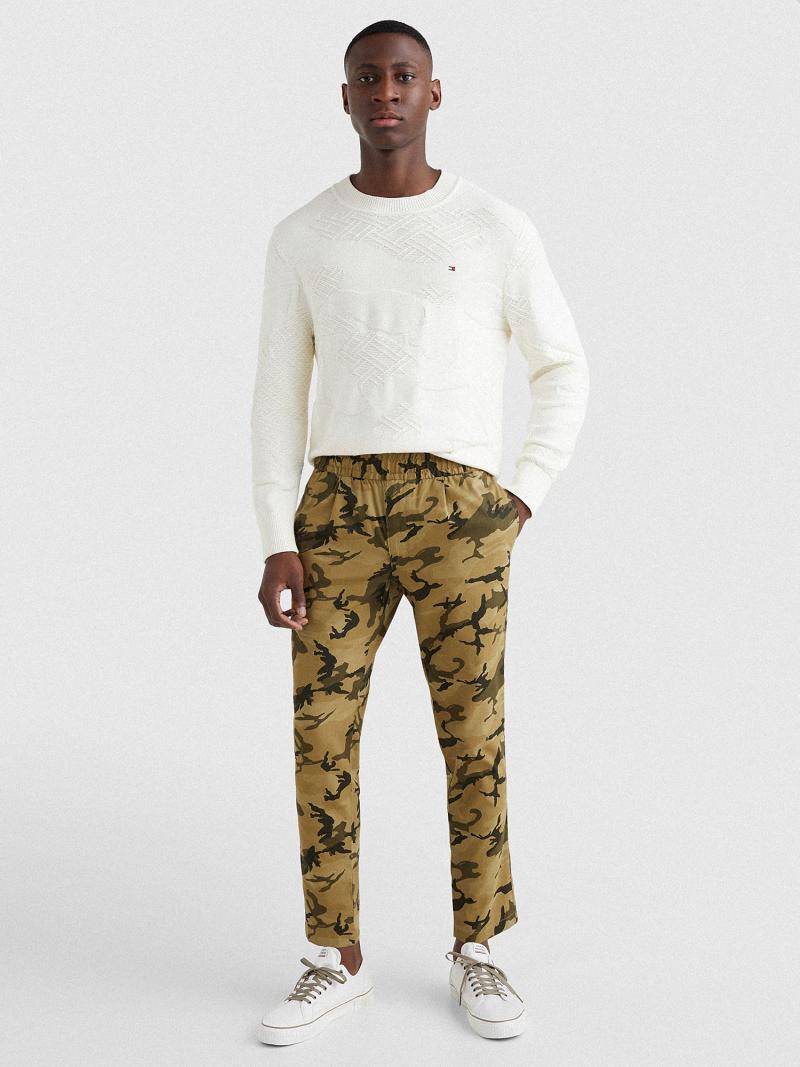 Pantalones Tommy Hilfiger Tapered fit camo Verdes | MX_M31342