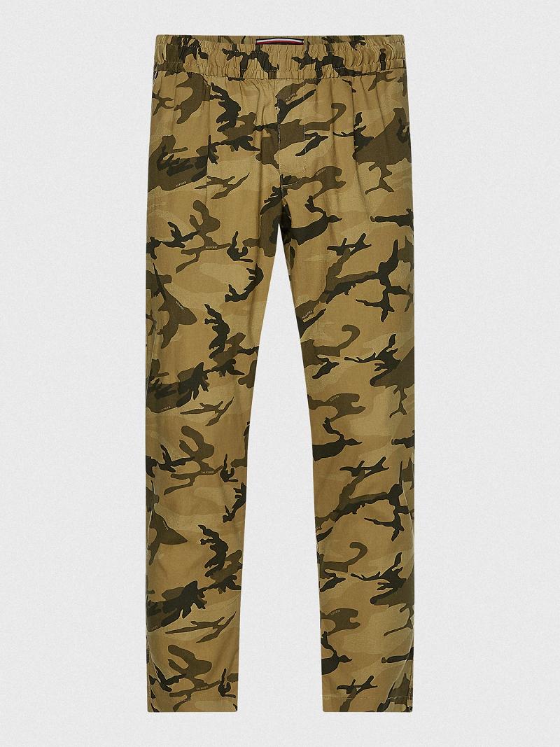 Pantalones Tommy Hilfiger Tapered fit camo Verdes | MX_M31342