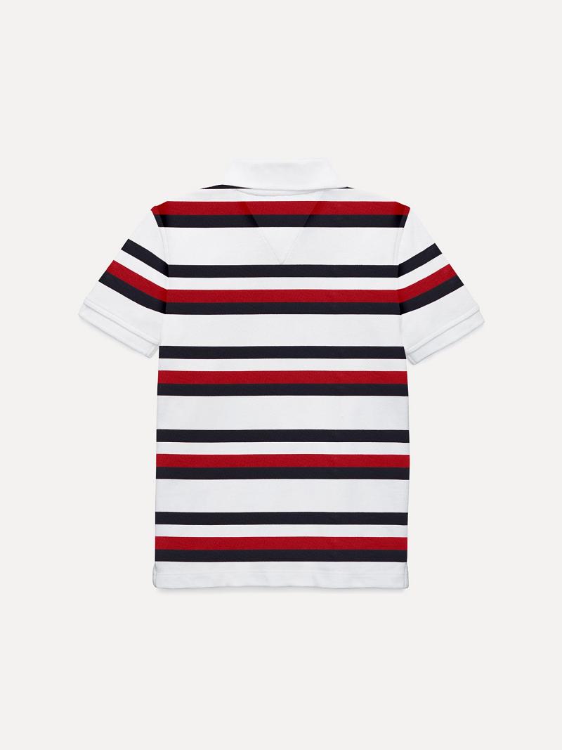 Polos Tommy Hilfiger Big Signature Stripe Blancos Multicolor | MX_B2061