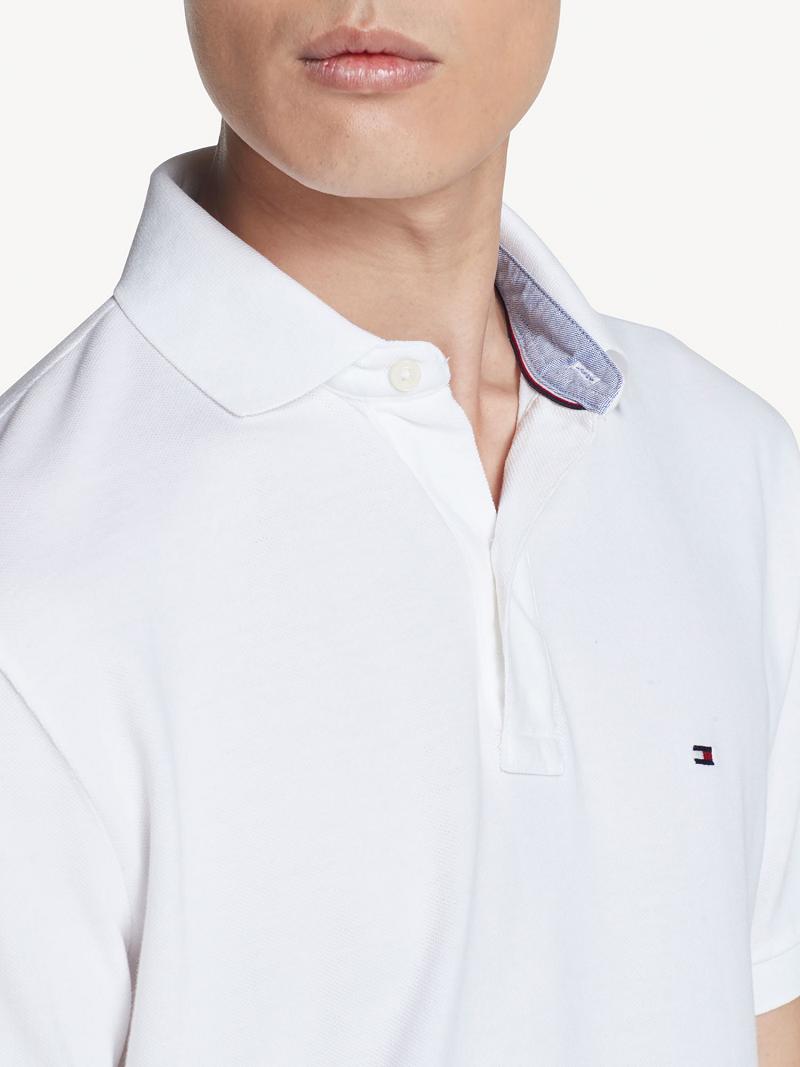 Polos Tommy Hilfiger Classic fit solid Blancos | MX_M31289