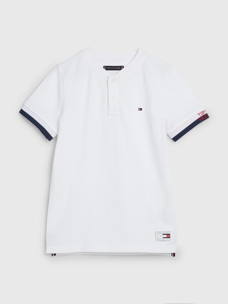 Polos Tommy Hilfiger Jacquard Blancos | MX_B2065