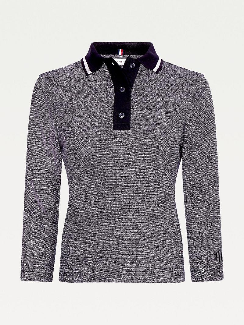 Polos Tommy Hilfiger Metallic Jersey Grises | MX_W21269