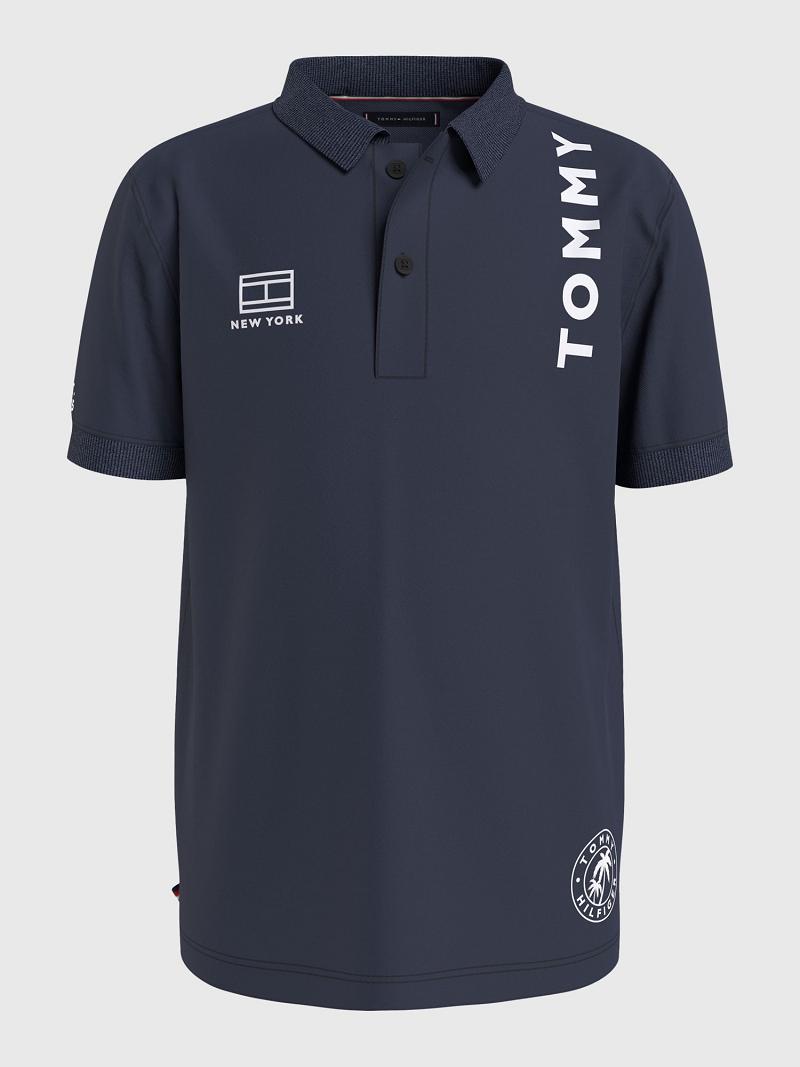 Polos Tommy Hilfiger Multi Logo Azul Marino | MX_B2068