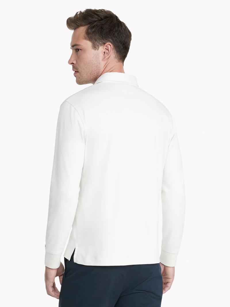 Polos Tommy Hilfiger Regular fit long-sleeve pocket Blancos | MX_M31299