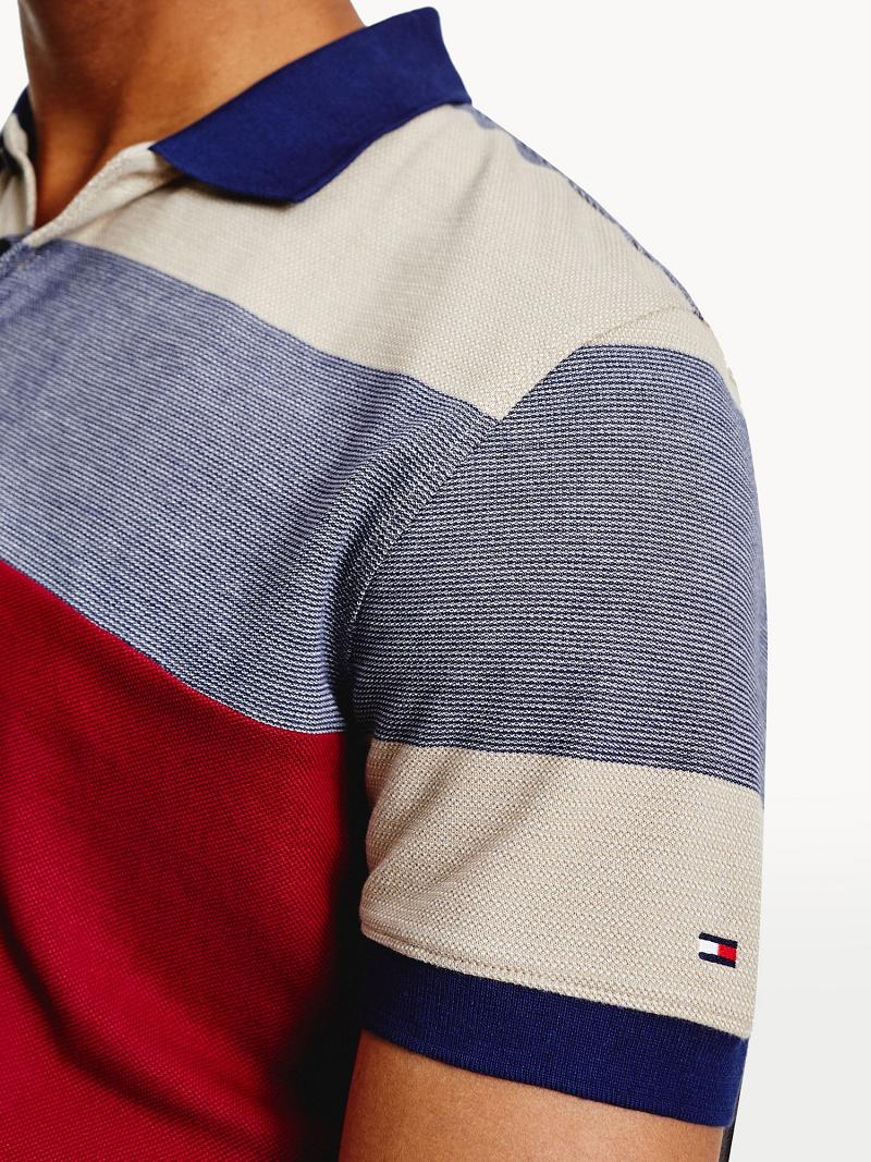 Polos Tommy Hilfiger Regular fit tonal colorblock pique Grises Multicolor | MX_M31305