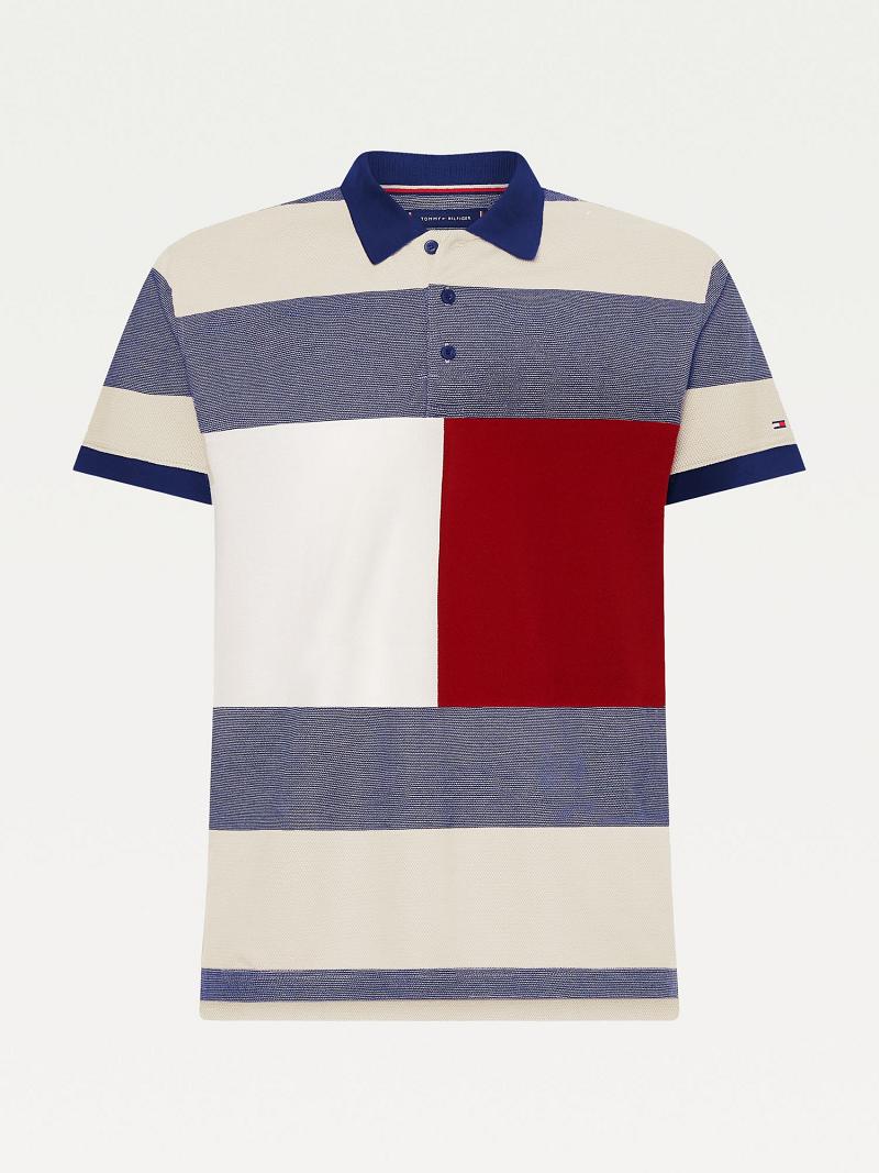 Polos Tommy Hilfiger Regular fit tonal colorblock pique Grises Multicolor | MX_M31305