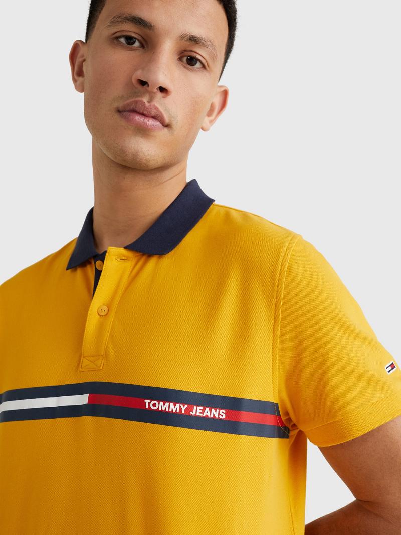 Polos Tommy Hilfiger Relaxed fit chest flag Amarillos | MX_M31306