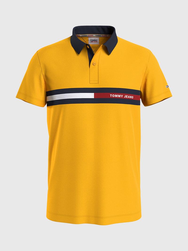 Polos Tommy Hilfiger Relaxed fit chest flag Amarillos | MX_M31306