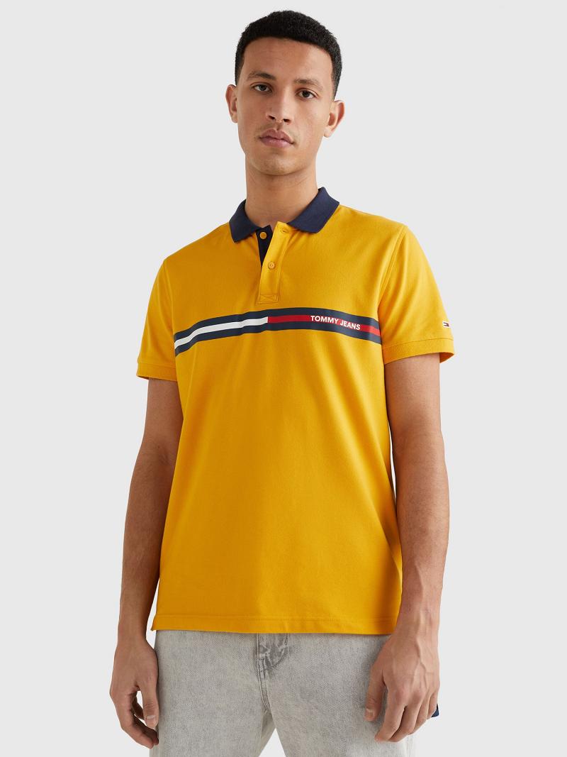 Polos Tommy Hilfiger Relaxed fit chest flag Amarillos | MX_M31306