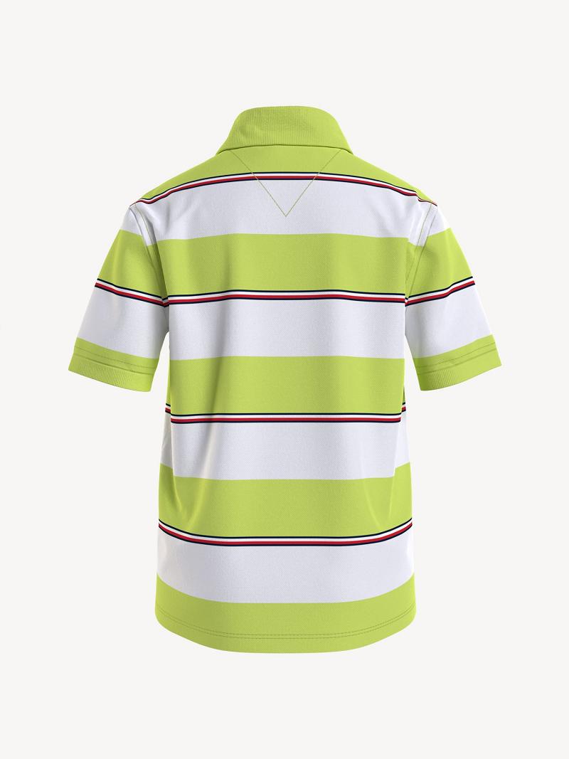 Polos Tommy Hilfiger Rugby Stripe Verdes | MX_B2069