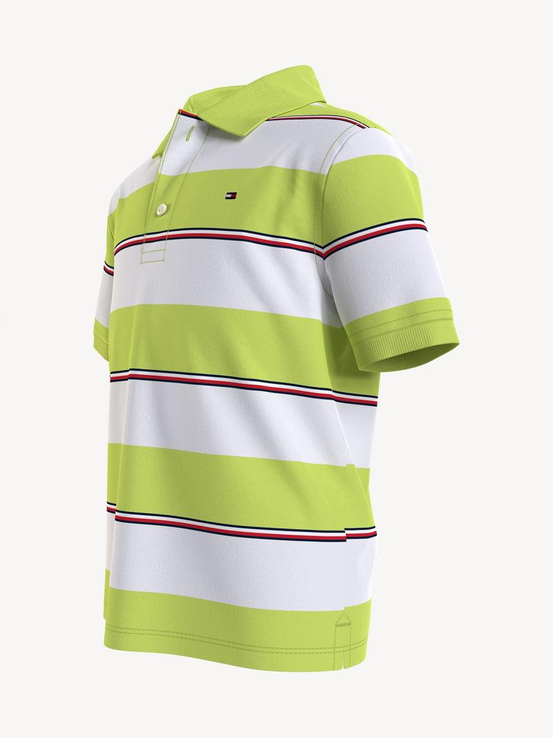 Polos Tommy Hilfiger Rugby Stripe Verdes | MX_B2069