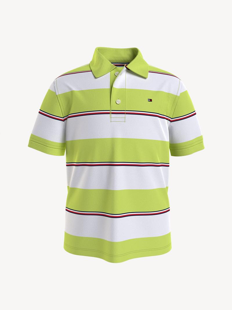 Polos Tommy Hilfiger Rugby Stripe Verdes | MX_B2069