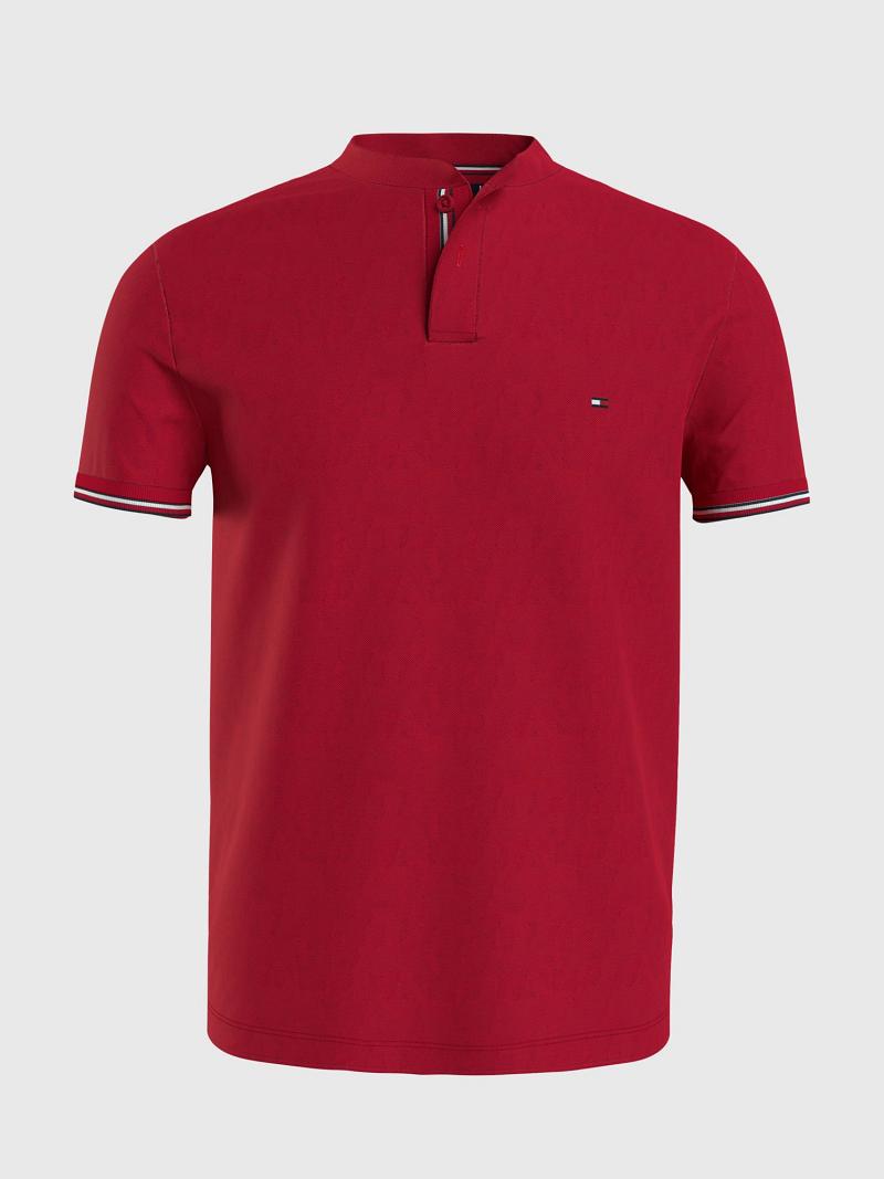 Polos Tommy Hilfiger Slim fit contrast placket Rojos | MX_M31308