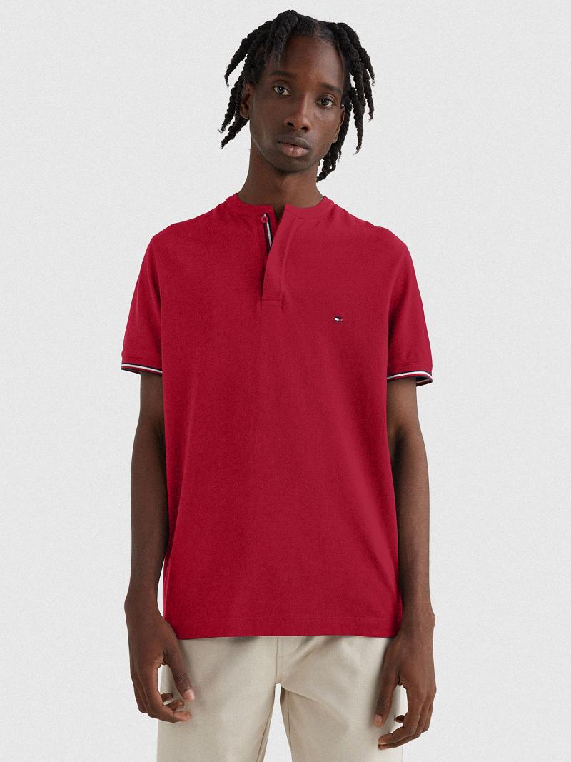 Polos Tommy Hilfiger Slim fit contrast placket Rojos | MX_M31308